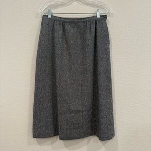 Vintage Pendleton 100% Virgin Wool Charcoal A-Line Skirt